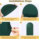 7.2 ft Arch Backdrop Cover Hunter Green - Double-Sided Spandex Arch Covers Stretchy Backdrop for Balloon Arches Birthday Party Baby Shower Banquet Wedding Photo Background