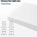Amazon Basics Soft Fitted Sheet, Lightweight Bottom Sheet, 14-Inch Deep Pocket, Durable and Long Lasting, Easy Care, King, White, Pack of 1