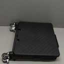 MACOPRO Folding Utility Cart Portable Rolling Crate Handcart Shopping Trolley Collapsible Tool Box, with Lid, Basket on 4 Rotate Wheels, for Grocery, Office, Luggage, Teacher (Black)