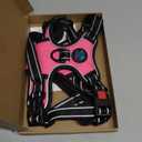 PHOEPET Reflective Dog Harness Large Breed Adjustable No Pull Vest with Handle 2 Metal Rings 3 Buckles [Easy to Put on & Take Off](L, Pink)