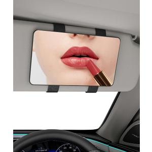 Car Mirror,Car Accessories Sun Visor Vanity Mirror Cosmetic Mirrors,Automotive Makeup Mirrors with Straps,Automotive Interior Accessories for Women Girls,Universal for Trucks,Cars,SUVs