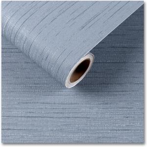 CRE8TIVE Light Blue Grasscloth Wallpaper Textured Stick and Peel Faux Grass Cloth Wallpaper for Walls Self Adhesive Removable Wallpaper Linen Grasscloth Contact Paper for Furniture Home Decor 12"x354"