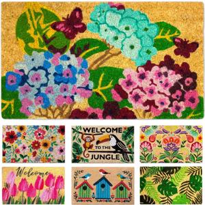 Coir Door mats Outdoor, Door mat Outside Entrance, Welcome mat Indoor, Doormat Outdoor, Funny Door mats Outside, Coir Doormat 16"x27.5" (Garden)