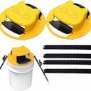 2 Pack Mouse Rat Trap Bucket Lids | Multi-Catch Auto Reset 5 Gallon Mouse Bucket Indoor for Home | Bucket Trap for Mice & Rats | Reusable Indoor & Outdoor Mouse Traps Bucket