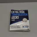 Doctor's Select 3 Pairs Plus Size Compression Socks Wide Calf - Up to 6XL | 20-30 mmHg Compression Socks for Women Wide Calf | Blue, Pink, Purple (Stripes)