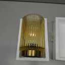 Battery Operated Lamp, Cordless Table Lamp with Timer, Desk Bedside Lamps with LED Warm Light, Glass Small Table Lamp for Bedroom, Bathroom, Living Room, Home Decor - Amber