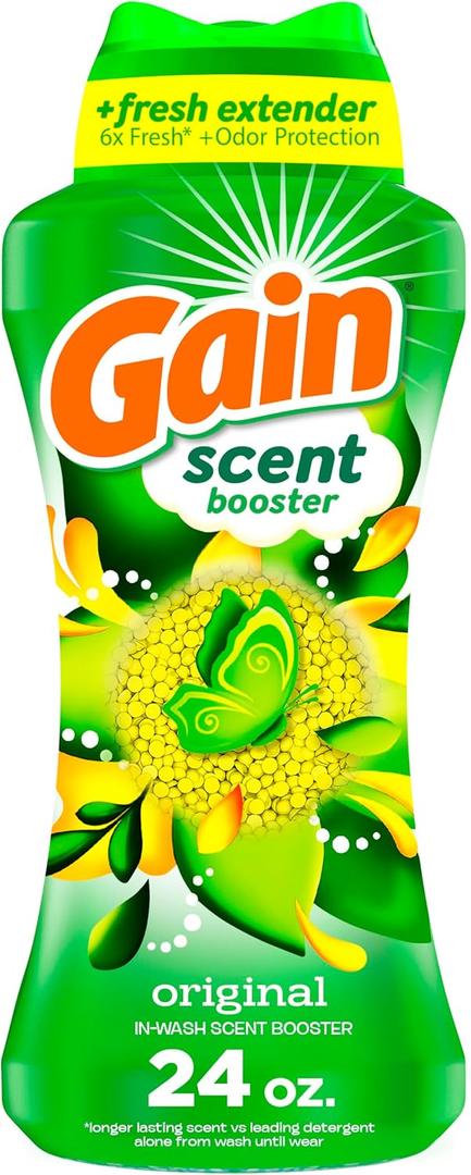Gain In-Wash Laundry Scent Booster, Original Scent, 24.0 OZ, Fresh Extender + Odor Protection (24 Ounce (Pack of 1))