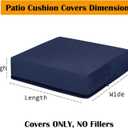 SK Studio Patio Cushion Covers Replacement, 2 Pack Waterproof Outdoor Furniture Seat Cushion Slipcover with Zipper for Garden and Backyard, Green