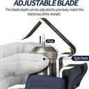 stedi Round Cable Stripper, With Adjustable Cutting Depth, for Fast and Precise Jacket Removal Cable Stripper, Round Cable Slitter with Smooth Incision and No Damage to The Core, 0.18-1''