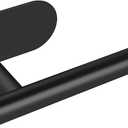 Toilet Paper Holder, Self Adhesive Toilet Paper Roll Holder No Drilling Wall Mount for Kitchen, Bathroom, Toilet, Matte Black Stainless Steel