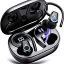 Wireless Earbuds, 2023 Bluetooth Headphones 5.3 Sport, 50H Ear buds with Earhooks, Dual LED DisplayBluetooth Earbuds, Deep Bass Stereo Noise Cancelling Headphones, IP7 Waterproof Running Earphones