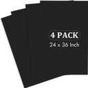 Elcoho 4 Pack Black Foam Board 24 x 36 Inch Thick Foam Core Board for Projects, Double-Sided Acid-Free Foam Poster Boards for Graduation DIY, Painting, Displaying, School and Craft Projects