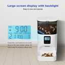 Automatic Cat Feeder, 4L Cat Food Dispenser with 10s Voice Recorder, Pet Feeder up to 8 Meals per Day, Timed Dog Feeder with Dry Food Sealed Ring (White, 4L-Basic)