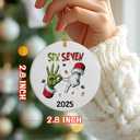 Six Seven Christmas Ornament 2025 | Funny 67 Meme Ornament | Funny Christmas Ornaments | 67 Gifts | Stocking Stuffers for Teens