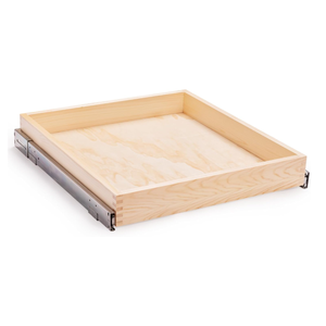Mulush 29”W x 21”D x 3”H Soft Close Slide Out Wood Drawer Organizer for Kitchen, (Cabinet Opening>29.5 inches for Bottom Assembly, Width= 29 inches for Side Assembly)