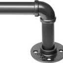 Zeerobee Curtain Rods for Windows 48 to 84, 1 Inch Industrial Wrap Around Curtain Rod, Indoor/Outdoor Room Divider Adjustable Drapery Pole, 48"-86", Grey