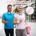 Metal Cup Holder with Strap for Stanley Cup 40 oz, Water Bottle Carrier Bag for Stanley Cup AccessoriesSports Water Bottle Accessories(Pink)