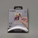 Canon QX20 Color Ink/Label Set, 4x6 Photo Paper, 20 Sheets, 3.4 x 2.1 Inch, White, Recyclable, Uncoated