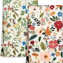 Microfiber Kitchen Towels - Set of 2 Dish Towels for Kitchen 18 x 26 Inch Home Decoration Red Flower Grass Cute Spring Hand Towels Soft & Absorbent Aesthetic Design