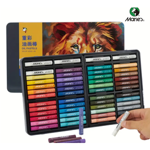 36 Colors Oil Pastels with 3 Bonus White Pencils in Tin Box