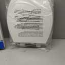 Toilet seat Round with Slow Close Hinges, Four Bumpers, Two Sets of Parts, White Toilet seat Round, Slow Close, Never Loosen and Easily Remove, Plastic, White