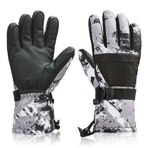 BOSONER Ski Snowboard Gloves - Waterproof Winter Warm Touchscreen Snow Gloves for Men, Women, Kids - Cold Weather Skiing, Snowboarding, Size M