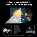 120 Pack Vinyl Record Sleeves Outer, 12.75"x12.75" 3 Mil Thick Protective Album Covers for 12" LPs, Crystal Clear Archival-Quality Outer Sleeves for Single Vinyl Storage