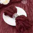 12 Pack Burgundy Red Cheesecloth Napkins Spring Cloth Napkins Set of 12 Burgundy Dinner Napkins Bulk 21x21 Inches for Wedding Bridal Shower Baby Shower Valentine's Day