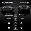 OVENTE Electric Countertop Single Burner, 1000W Cooktop with 6" Stainless Steel Coil Hot Plate, 5 Level Temperature Control, Indicator Light, Compact Cooking Stove and Easy to Clean, Black BGC101B