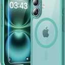 TAURI for iPhone 16 Case, Compatible with MagSafe [Anti-Yellowing] with Screen Protectors, Military-Grade Protection, Shockproof Slim Magnetic Phone Case for iPhone 16 6.1", Green
