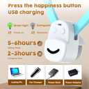 Interactive Cat Toys for Indoor Cats: Automatic Flying Bird Feather Wand Chase Exercise Enrichment Stimulation, USB Rechargeable Durable Safe Hanging Toy for Bored Kittens Adult Multi Cat Households (Blue)