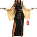 Morph Cleopatra Costume Women, Egyptian costume womens, Egyptian Goddess Costumes, Halloween Costumes For Women Adult (3X-Large)