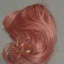 Pastel Bob Wigs with Bangs for Women Loose Wavy Wig Pastel Wavy Shoulder Length Bob Synthetic Cosplay Wig for Girl Colorful Costume Wigs (Pink)