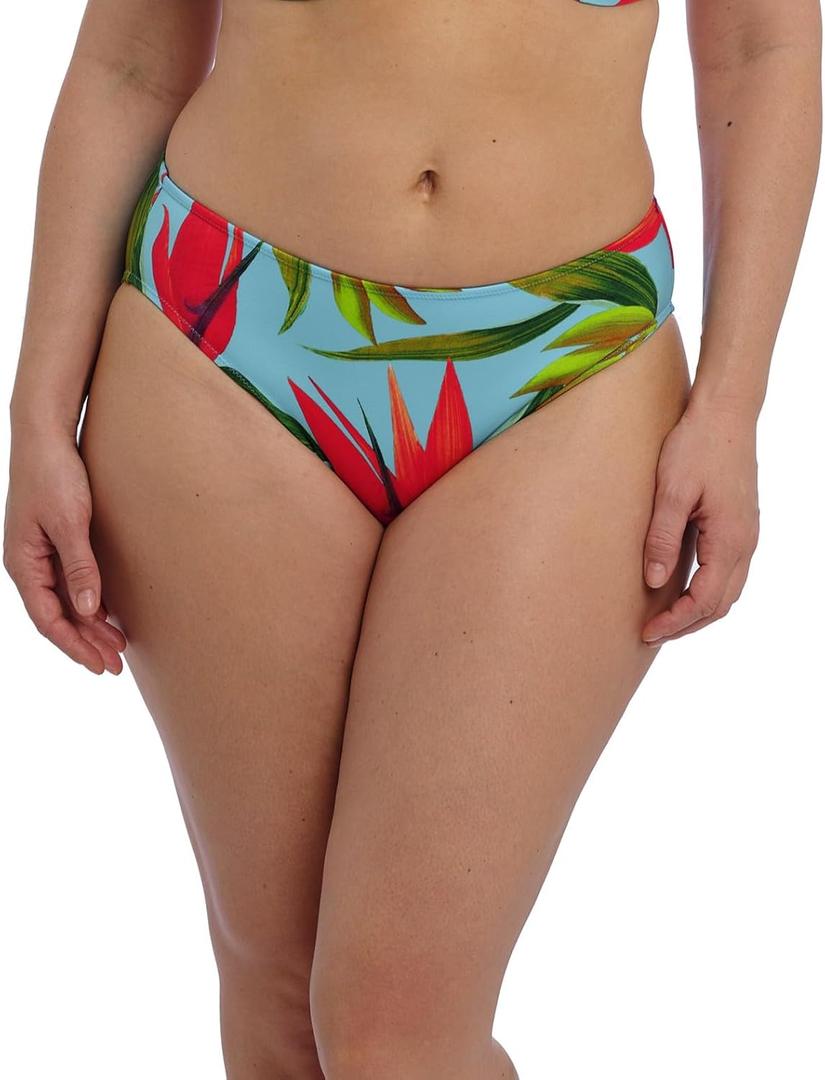 Fantasie Swim Women's Pichola Mid Rise Bikini Brief (X-Large, Aqua)