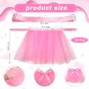 Timgle 12 Set Pink Tutu Chair Skirt Bulk, Baby Shower Party Decorations, Throne Chair Decorations with Sash Bow for Party Wedding Baby Shower Birthday Supplies(Pink)