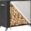 Fixwal 4ft Waterproof Firewood Cover, Heavy Duty Oxford Outdoor Storage Wood Rack Cover with Buckle (Log Rack Not Included) 22x48x45