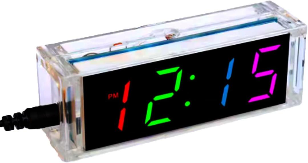 ISolderStore Soldering Practice Kits 4 Digital DIY Clock Kits Color Electronic Clock Kit Solder Practice Kit for Student Child