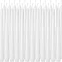 Tuyai 24 Pack Tall White Taper Candles, 10 inch (H) Dripless, Unscented Dinner Candle, Smokeless Taper Candles, Paraffin Wax with Cotton Wicks, 8 Hours Burn Time