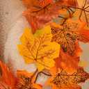 SUQ I OME 1 Pack of Artificial Fall Maple Leaf Plants Fake Garlands, 6 Feet for Halloween Thanksgiving Day Party Art Decor
