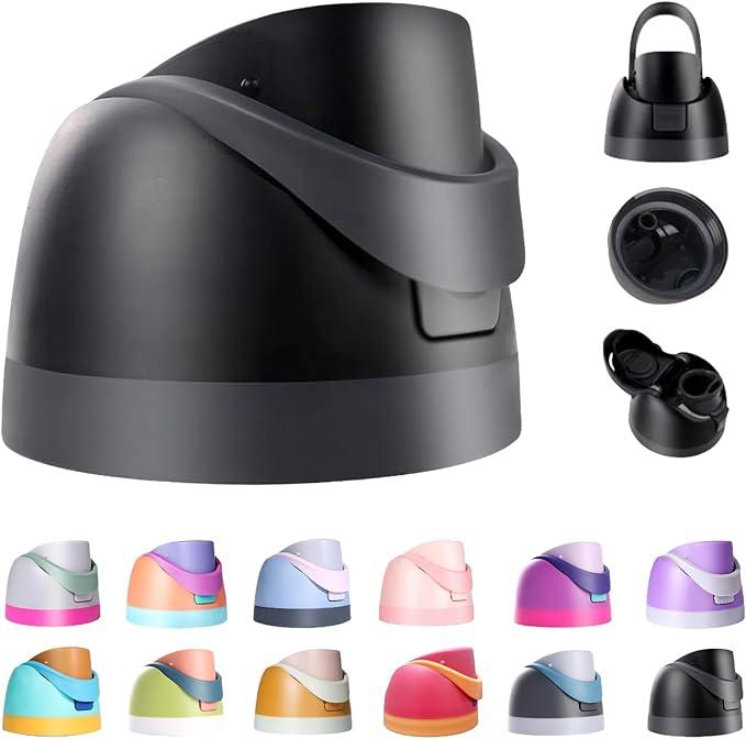 Pmiuccd Replacement Lid for Owala Freesip Water Bottle, One Button Water Bottle Top Lid Compatible with Owala Cap 16oz 24oz 32oz 40oz, BPAFreeBlack