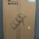 BRIKY 2-in-1 Dog Stairs/Ramp with 4 Steps, Foldable Dog Stairs for High Beds Cars Couch, Durable Wooden Pet Stairs for Small Medium Large Dogs, No Assembly Required