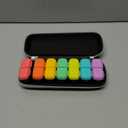 Weekly Pill Organizer 2 Times a Day, 7 Day Travel Medicine Pill Organizer with Moisture-Proof Silicone Lid, AM PM Daily Pill Box for Vitamins & Supplements, Aesthetics Pill Case(Rainbow)