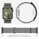 2 x DaQin Nylon Sport Loop Compatible with Apple Watch Band 40mm 38mm 41mm 42mm 44mm 45mm 46mm 49mm, Soft Breathable Braided Wristband for iWatch Band for Women Men Series 11 10 9 8 7 6 5 4 3 2 1 SE Ultra (SpaceGray)