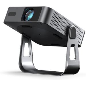 【Officially-Licensed APP & Native 1080P】 Thinnest 1.81" Smart Mini Projector with WiFi and Bluetooth, Auto Focus & Keystone Portable Outdoor Projector, VOPLLS 4K Support Home Movie Projector