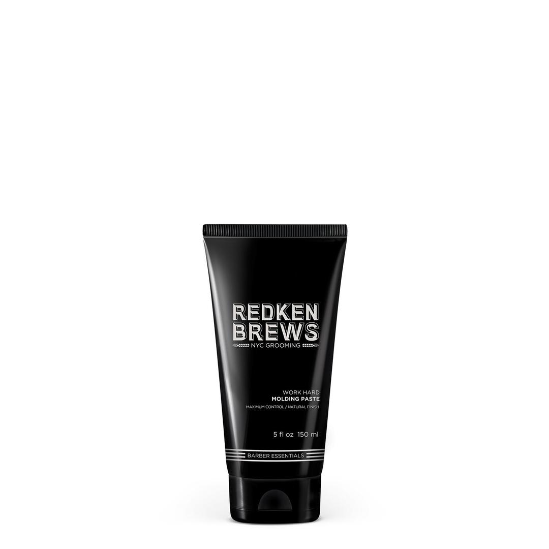Redken Brews Molding Paste For Men For all Hair Types High Hold & Maximum Control, Natural and Matte Finish, SulfateFree, 5 Fl Oz, 150ml