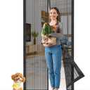 Smartor Magnetic Screen Door Magnetic Closure Fits 36"x82" Doors |Polyester - Retractable Screen Door Mesh| Self Sealing|Hands Free |Keeps Bugs Out|Pet and Kid Friendly