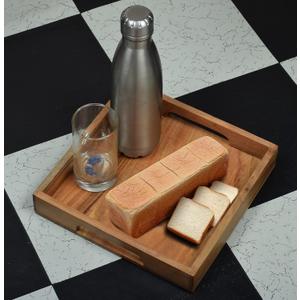 Samhita Acacia Wood Serving Tray with Handles,Wooden Tray, Snack Tray, Breakfast Tray, Great for, Breakfast, Coffee Tables, Homes, Restaurant|Size- 15" x 10" x 1.6"