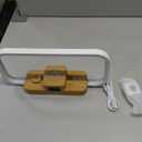 LED Bedside Lamp with Wireless Charger, 3 in 1 Touch Control Bedside Lamp, 5 Color Mode & Dimmable, Desk Lamps with Clock for Nightstand, Table Night Lamp for Bedroom, Gifts for Women, Men, Friends (White)