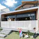 200" Retractable Baby Gates Extra Wide for Large Opening, 41" Extra Tall Retractable Dog Gate Pet Gates, Long Child Safety Mesh Gate with Fiberglass Rods for Stairs, Doorways, Hallways, Indoor/Outdoor (White)