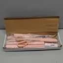 Knife Set, 14-Piece Kitchen Knife Block Set Dishwasher Safe with Wood Block,Sharpener,Non Stick Sharp Stainless Steel Chef Knife Sets,Gift for Cooking (Pink)